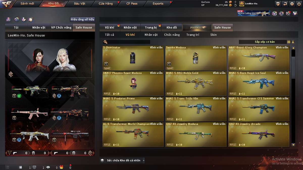 shop acc cf uy tin gia re
